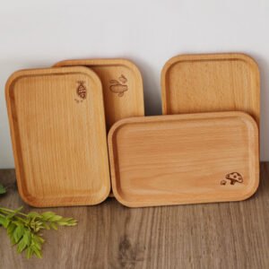 Long fish wooden dish tray
