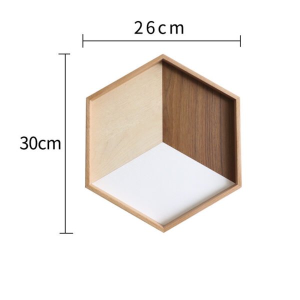 wooden tray wooden plate hexagon - Image 3