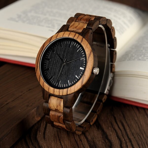 Inter-Wood Quartz Watch Men's Wood Watch - Image 8