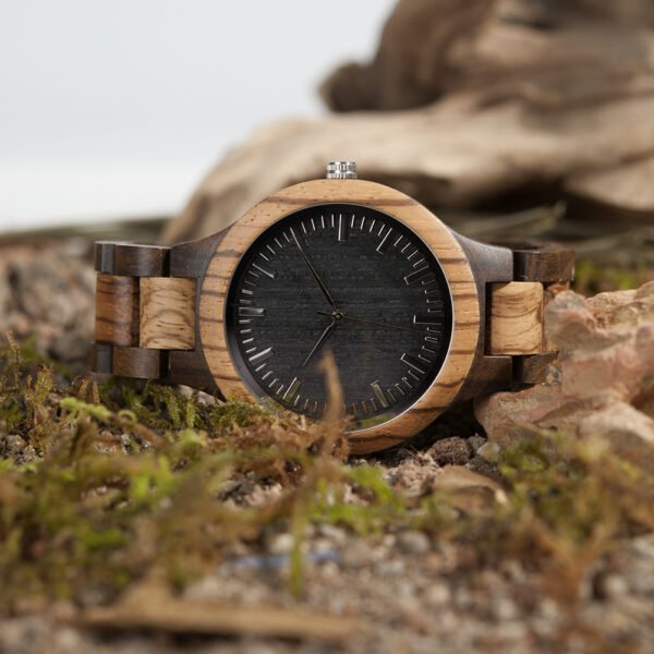 Inter-Wood Quartz Watch Men's Wood Watch - Image 9