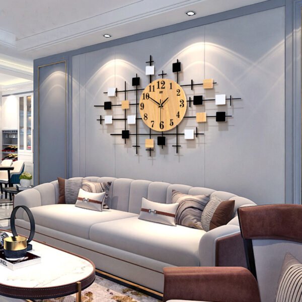 Home Minimalist Decorative Silent Solid Wood Clock - Image 5