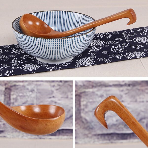 Creative Wooden Spoon Unpainted Wooden Spoon Large Spoon - Image 4