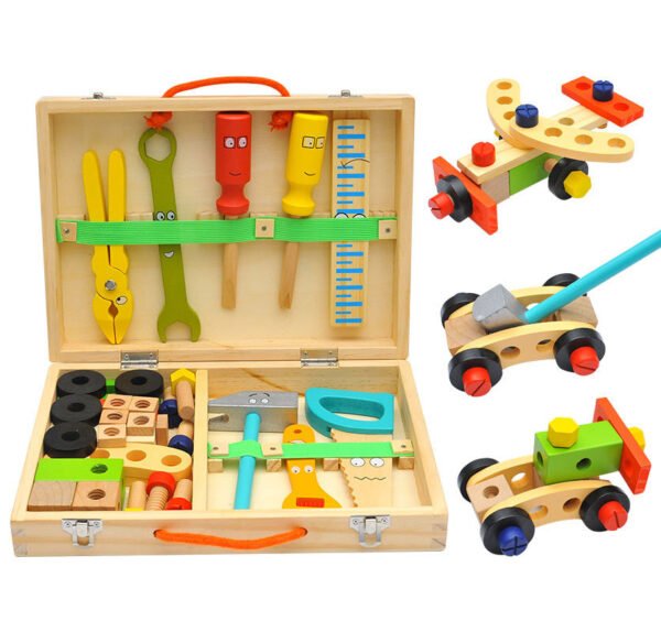 Children's Maintenance And Management Of Wooden Toolbox Toys Simulation Disassembly And Assembly Multi-purpose Woodworking - Image 4