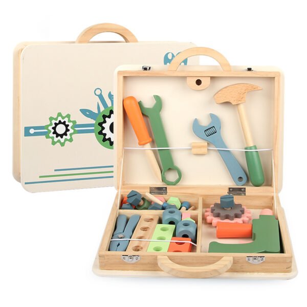 Children's Maintenance And Management Of Wooden Toolbox Toys Simulation Disassembly And Assembly Multi-purpose Woodworking - Image 9