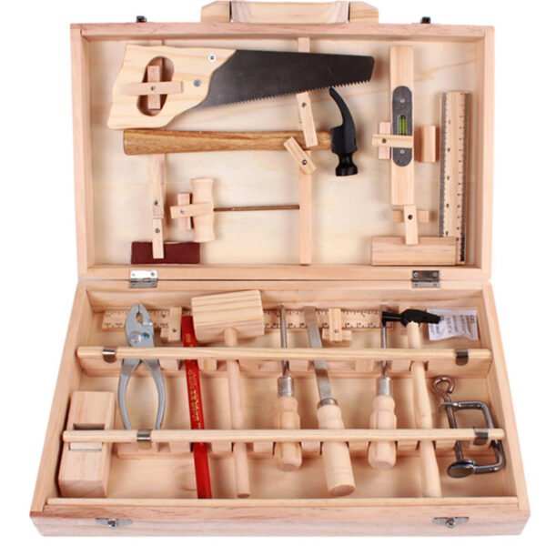 Children's Maintenance And Management Of Wooden Toolbox Toys Simulation Disassembly And Assembly Multi-purpose Woodworking - Image 3