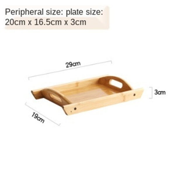 Rectangular Bamboo Tray Dim Sum Snack Bread Wooden Tray Tea Tray - Image 3
