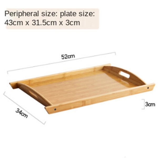 Rectangular Bamboo Tray Dim Sum Snack Bread Wooden Tray Tea Tray - Image 8
