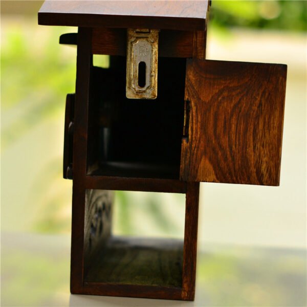 Gardening Creative Solid Wood Wood Carving Letter Box - Image 4