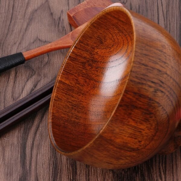 Wooden round wooden bowl - Image 8