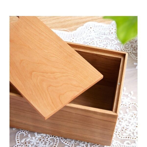 Creative Solid Wood Tissue Box Walnut Wood - Image 4