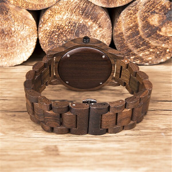 Wood quartz watch - Image 3