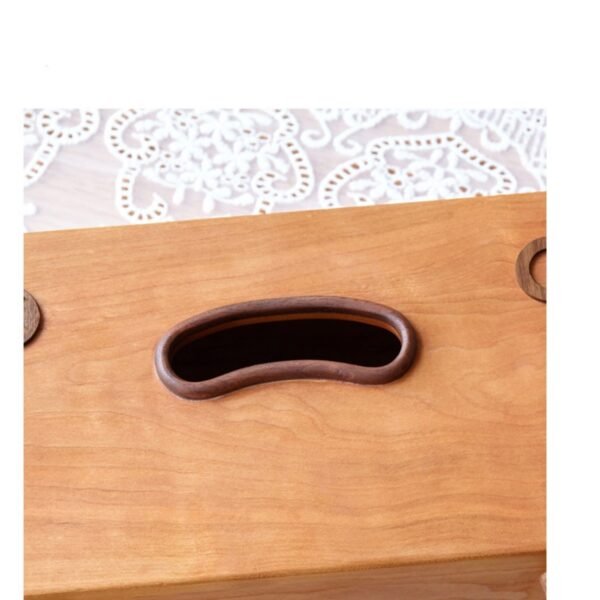 Creative Solid Wood Tissue Box Walnut Wood - Image 5