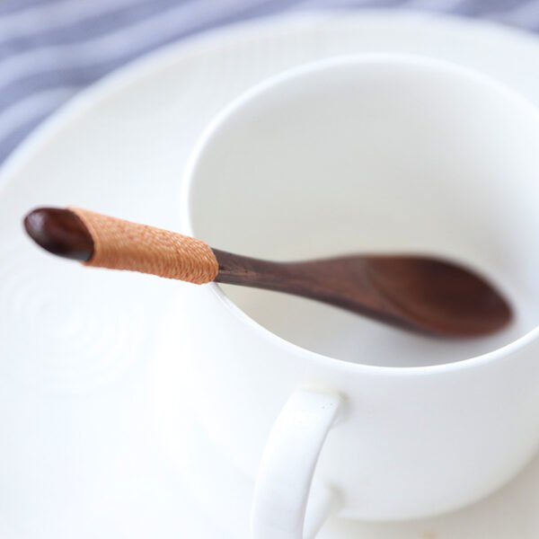 Wooden spoon baby eating spoon - Image 4