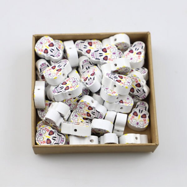 Wooden Halloween Colorful Wooden Bead Wooden Beads Pieces Accessories Crafts - Image 5