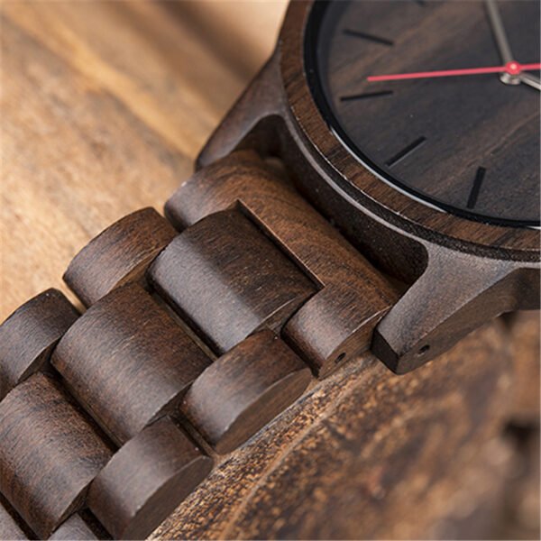 Wood quartz watch - Image 2