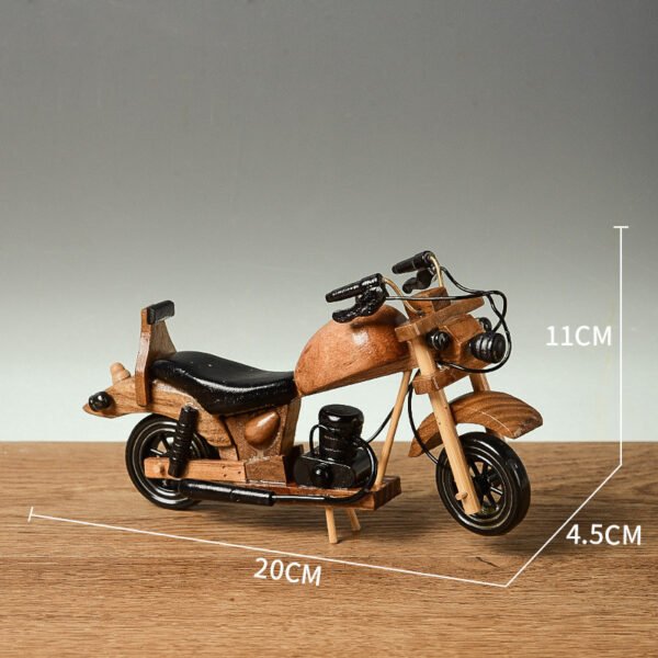 Retro Wooden Motorcycle Decoration Creative Home - Image 8