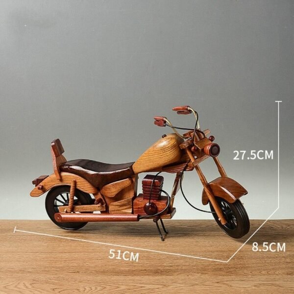 Retro Wooden Motorcycle Decoration Creative Home - Image 6