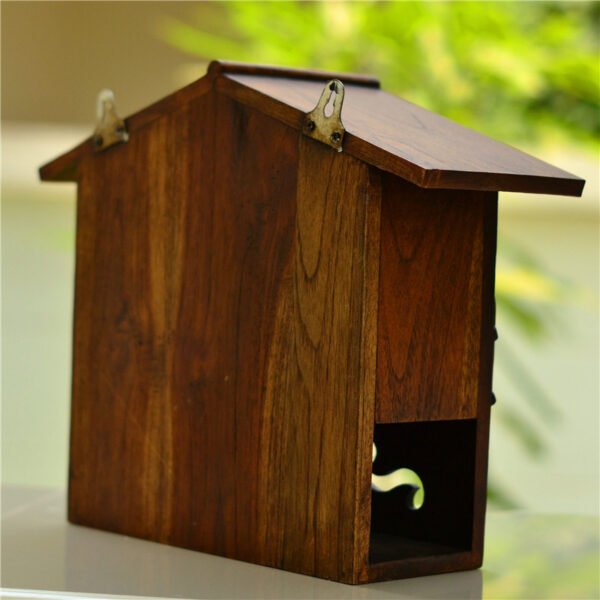 Gardening Creative Solid Wood Wood Carving Letter Box - Image 3