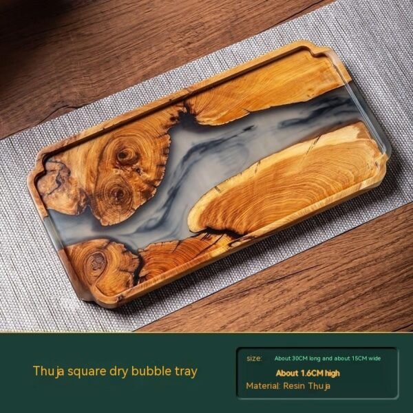 Dry Rectangular Wooden Tray - Image 3