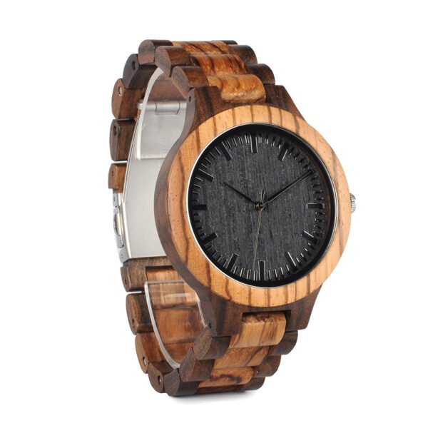 Inter-Wood Quartz Watch Men's Wood Watch - Image 3