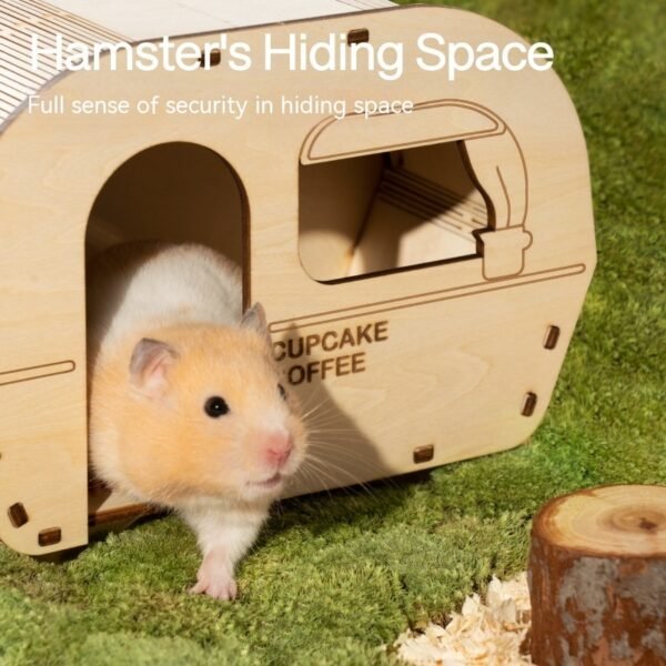 Hamster Special Shelter Wooden Nest Furniture Wooden Room Wooden House Toy - Image 6