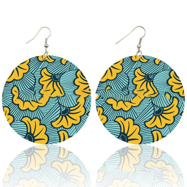 Wood print earrings - Image 8