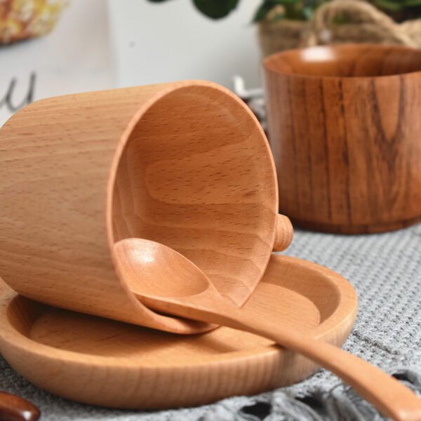 Beech Wood Jujube Wood Coffee Cup Three-piece Tea - Image 2