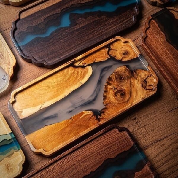 Dry Rectangular Wooden Tray