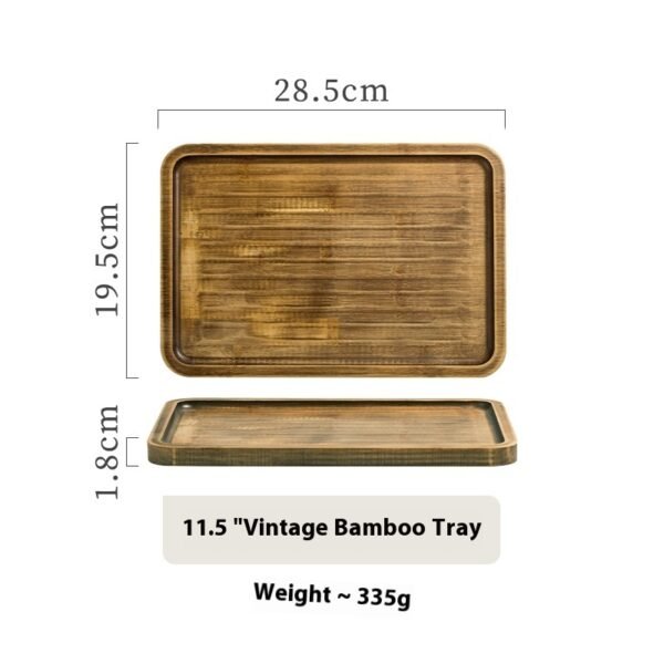 Restaurant Commercial Retro Wooden Rectangular Tray - Image 2