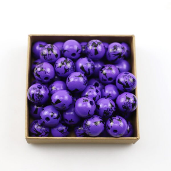 Wooden Halloween Colorful Wooden Bead Wooden Beads Pieces Accessories Crafts - Image 2