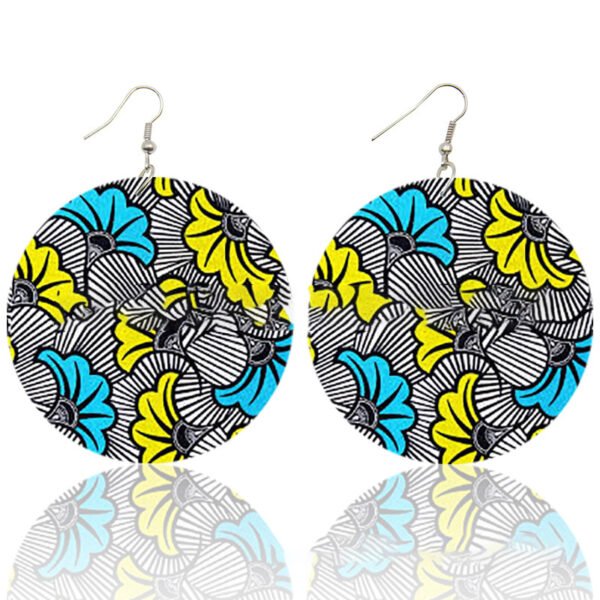 Wood print earrings - Image 4