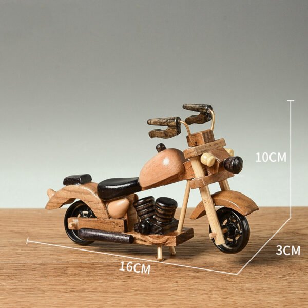 Retro Wooden Motorcycle Decoration Creative Home - Image 5
