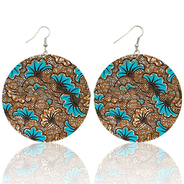 Wood print earrings - Image 9