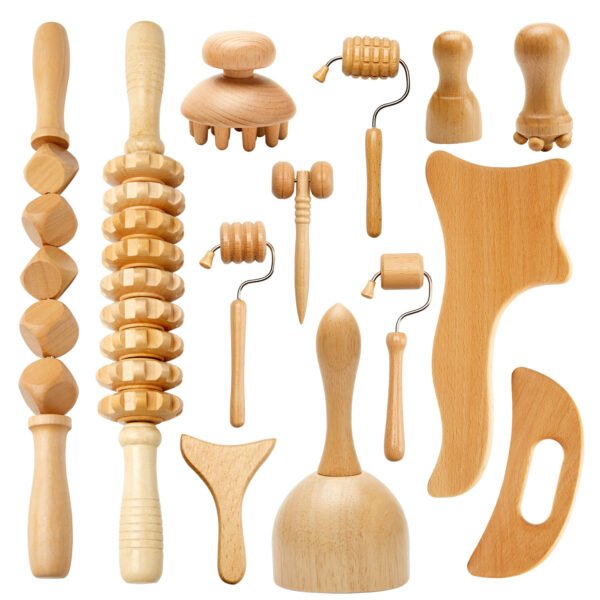 Wooden Face Massager Scraping Stick Wooden Scraping - Image 4