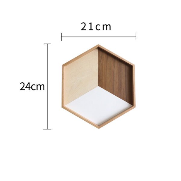 wooden tray wooden plate hexagon - Image 4
