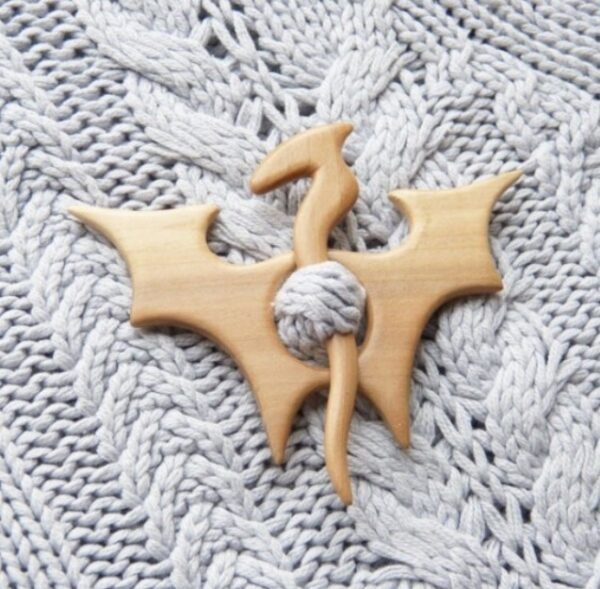 Wooden Shawl Pin Wooden Brooch Wooden Scarf Pin Ladies - Image 4