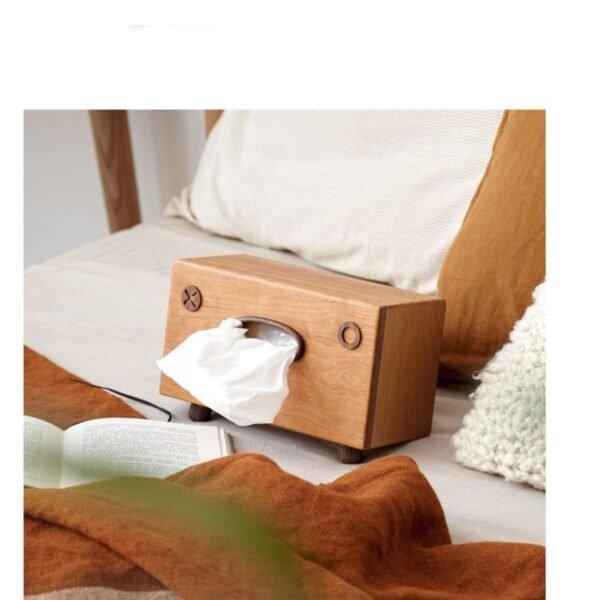 Creative Solid Wood Tissue Box Walnut Wood - Image 3