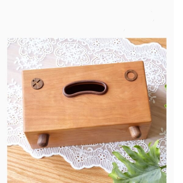 Creative Solid Wood Tissue Box Walnut Wood - Image 7