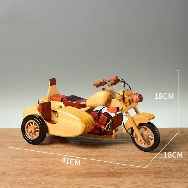 Retro Wooden Motorcycle Decoration Creative Home - Image 4