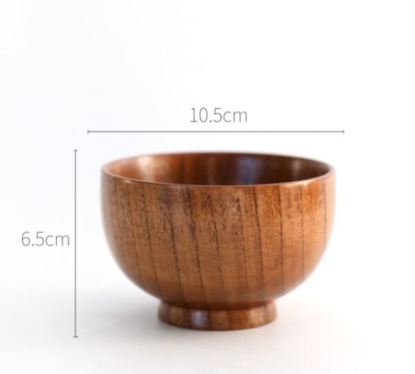 Wooden round wooden bowl - Image 5