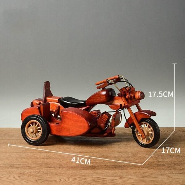 Retro Wooden Motorcycle Decoration Creative Home - Image 3