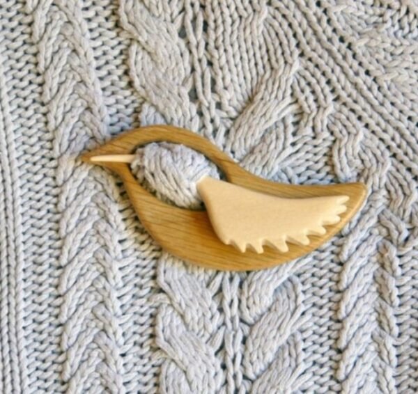 Wooden Shawl Pin Wooden Brooch Wooden Scarf Pin Ladies - Image 5