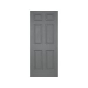 Pre-painted Light Duty Interior Tudor 6 Panel Grey Door