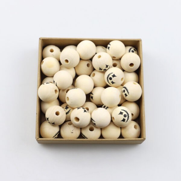Wooden Halloween Colorful Wooden Bead Wooden Beads Pieces Accessories Crafts - Image 9