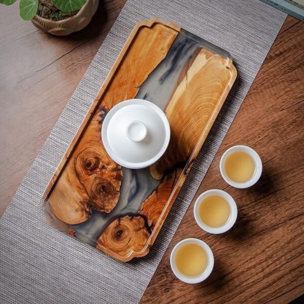 Dry Rectangular Wooden Tray - Image 2