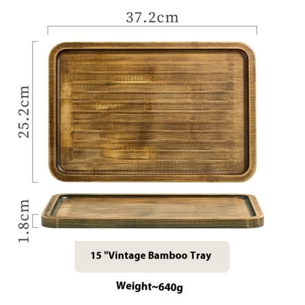 Restaurant Commercial Retro Wooden Rectangular Tray - Image 6