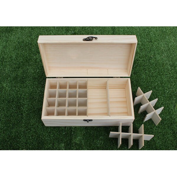 Wooden Essential Oil Packaging Wooden Box Log 24 Partition Essential Oil Wooden Box - Image 2
