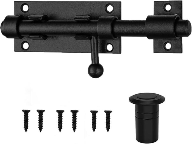 Black 5-inch Heavy-Responsibility Stainless Metal Fence/Wood Door/barn Door/Courtyard Door/Inner Door Lock Sliding Bolt Lock Barrel Bolt