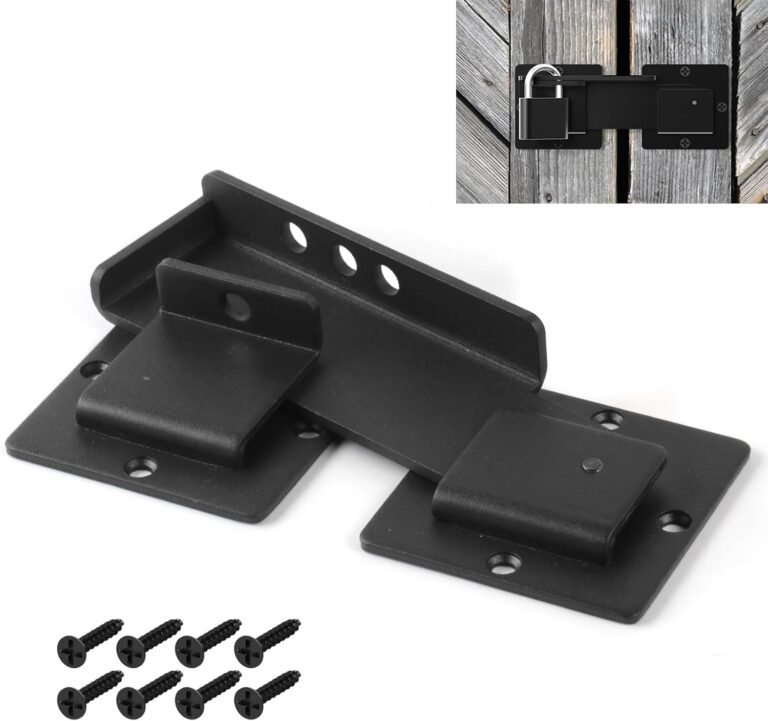 7.5″ Flip Gate Latch Lock with Padlock Gap, 4mm Heavy Obligation Carbon Metal Adjustable Door Latch for Out of doors Wood Fence, Swing Sliding Gate, Double Gate, Barn Door, Shed, Vinyl Fence, Yard