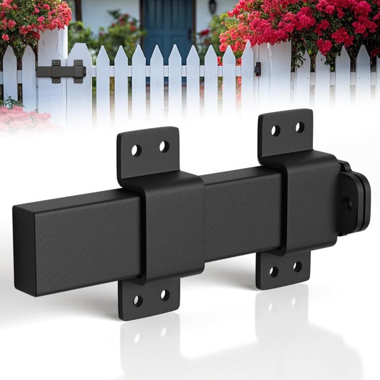 Slide Gate Latch,Heavy Obligation Door Latch with Padlock Gap, Adjustable Latch Lock,Match for Picket Fences, Barn Door,Fence Gate,Courtyard,Shed Lock, Cupboard,Cottages Farmhouse, Outside and Inside Doorways.